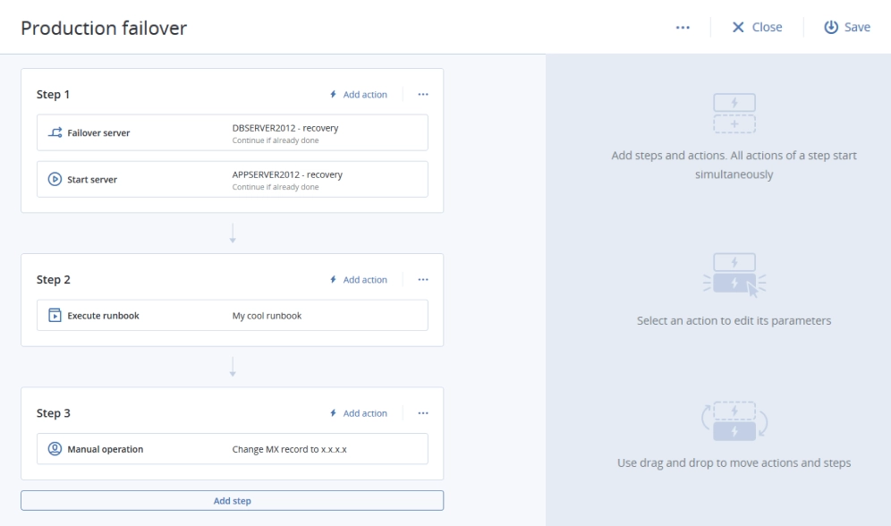 Disaster recovery orchestration