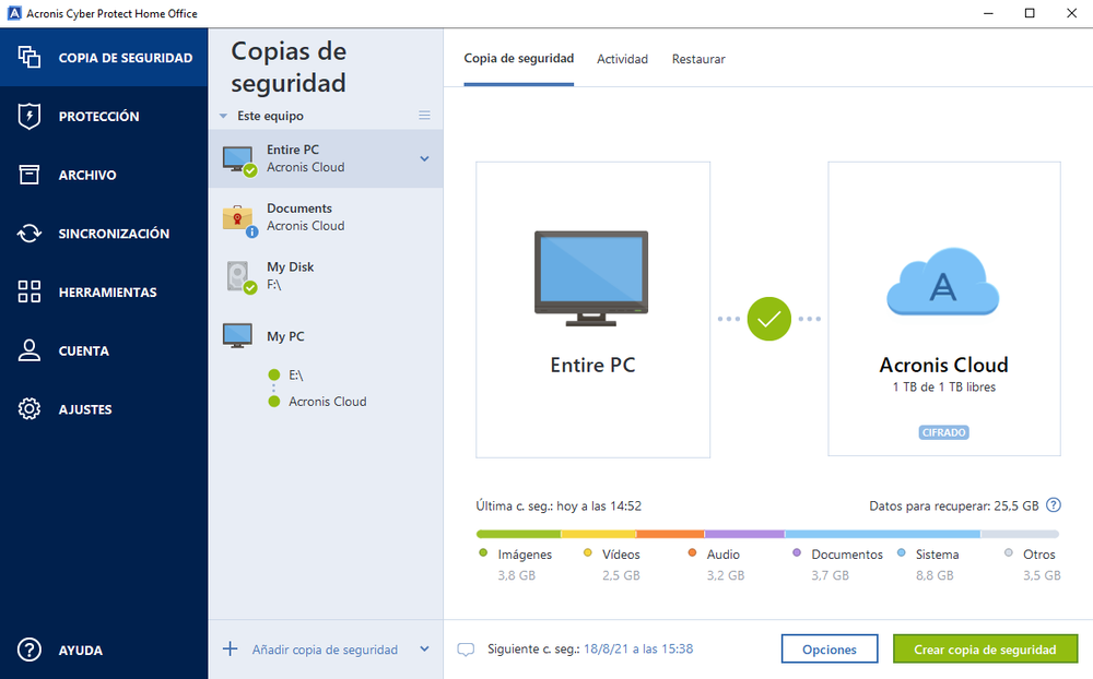 Almacenamiento en la nube de hasta 5 TB
