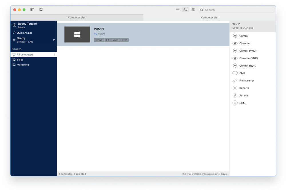 Access and manage remote workloads instantly