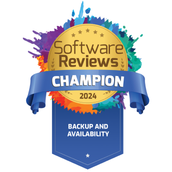 2024 SoftwareReviews Champion Backup and Availability
